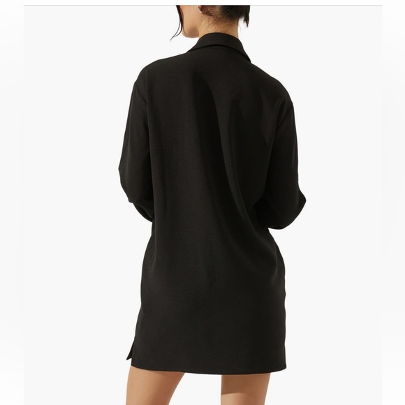 Astr the Label Collar Long Sleeve Shift Dress. Black. Size M. EUC. - Picture 2 of 6